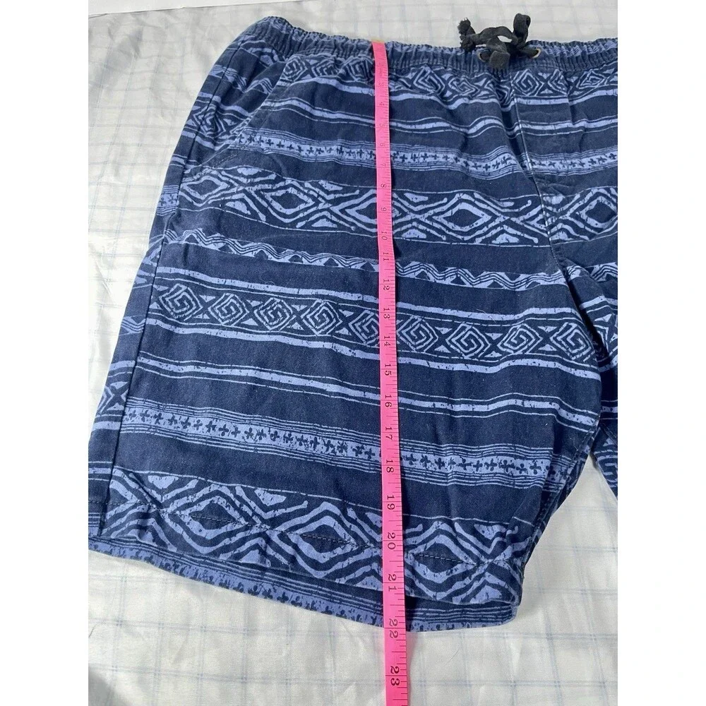 Faded Glory Men's 2XL Blue Tribal Pattern Shorts - 100% Cotton